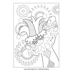 Dessin à colorier: Bouffon (Personnages fantastiques et d'aventure) #148671 - Coloriages à Imprimer Gratuits