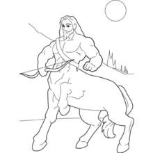 Dessin à colorier: Centaure (Personnages fantastiques et d'aventure) #149589 - Coloriages à Imprimer Gratuits