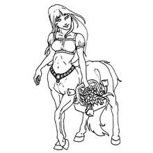 Dessin à colorier: Centaure (Personnages fantastiques et d'aventure) #149591 - Coloriages à Imprimer Gratuits