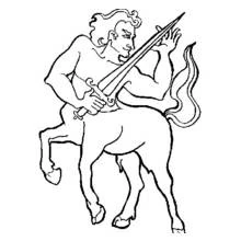 Dessin à colorier: Centaure (Personnages fantastiques et d'aventure) #149593 - Coloriages à Imprimer Gratuits
