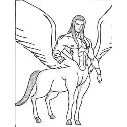 Dessin à colorier: Centaure (Personnages fantastiques et d'aventure) #209597 - Coloriages à Imprimer Gratuits