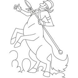 Dessin à colorier: Centaure (Personnages fantastiques et d'aventure) #209601 - Coloriages à Imprimer Gratuits