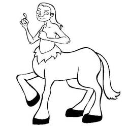 Dessin à colorier: Centaure (Personnages fantastiques et d'aventure) #209602 - Coloriages à Imprimer Gratuits