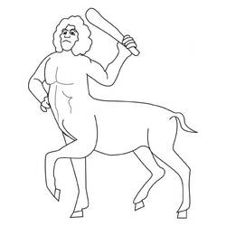 Dessin à colorier: Centaure (Personnages fantastiques et d'aventure) #209604 - Coloriages à Imprimer Gratuits