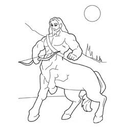 Dessin à colorier: Centaure (Personnages fantastiques et d'aventure) #209606 - Coloriages à Imprimer Gratuits