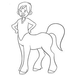 Dessin à colorier: Centaure (Personnages fantastiques et d'aventure) #209609 - Coloriages à Imprimer Gratuits