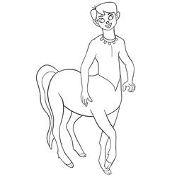 Dessin à colorier: Centaure (Personnages fantastiques et d'aventure) #209610 - Coloriages à Imprimer Gratuits