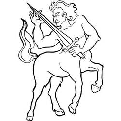 Dessin à colorier: Centaure (Personnages fantastiques et d'aventure) #209611 - Coloriages à Imprimer Gratuits