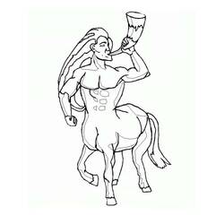 Dessin à colorier: Centaure (Personnages fantastiques et d'aventure) #209612 - Coloriages à Imprimer Gratuits