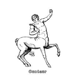 Dessin à colorier: Centaure (Personnages fantastiques et d'aventure) #209613 - Coloriages à Imprimer Gratuits