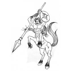 Dessin à colorier: Centaure (Personnages fantastiques et d'aventure) #209616 - Coloriages à Imprimer Gratuits