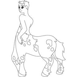 Dessin à colorier: Centaure (Personnages fantastiques et d'aventure) #209617 - Coloriages à Imprimer Gratuits