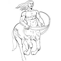 Dessin à colorier: Centaure (Personnages fantastiques et d'aventure) #209620 - Coloriages à Imprimer Gratuits