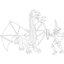 Dessin à colorier: Chevalier (Personnages fantastiques et d'aventure) #87040 - Coloriages à Imprimer Gratuits
