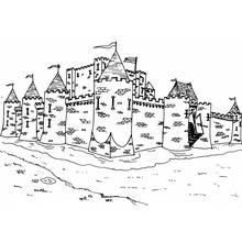 Dessin à colorier: Chevalier (Personnages fantastiques et d'aventure) #87092 - Coloriages à Imprimer Gratuits