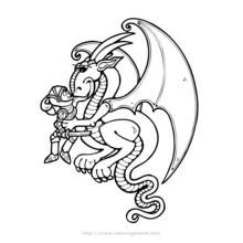 Dessin à colorier: Chevalier (Personnages fantastiques et d'aventure) #87095 - Coloriages à Imprimer Gratuits