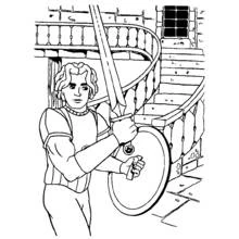 Dessin à colorier: Chevalier (Personnages fantastiques et d'aventure) #87120 - Coloriages à Imprimer Gratuits