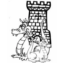 Dessin à colorier: Chevalier (Personnages fantastiques et d'aventure) #87148 - Coloriages à Imprimer Gratuits