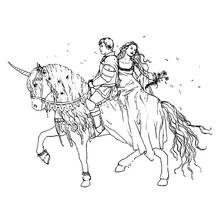 Dessin à colorier: Chevalier (Personnages fantastiques et d'aventure) #87162 - Coloriages à Imprimer Gratuits