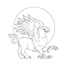 Dessin à colorier: Chimère (Personnages fantastiques et d'aventure) #149076 - Coloriages à Imprimer Gratuits