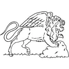 Dessin à colorier: Chimère (Personnages fantastiques et d'aventure) #149084 - Coloriages à Imprimer Gratuits