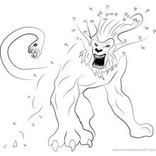 Dessin à colorier: Chimère (Personnages fantastiques et d'aventure) #149307 - Coloriages à Imprimer Gratuits