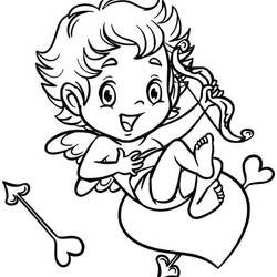 Dessin à colorier: Cupidon (Personnages fantastiques et d'aventure) #196287 - Coloriages à Imprimer Gratuits