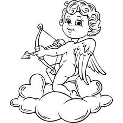 Dessin à colorier: Cupidon (Personnages fantastiques et d'aventure) #196288 - Coloriages à Imprimer Gratuits