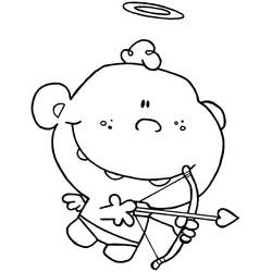 Dessin à colorier: Cupidon (Personnages fantastiques et d'aventure) #196292 - Coloriages à Imprimer Gratuits