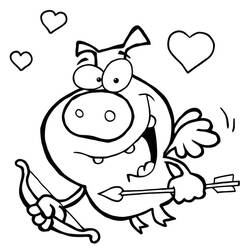 Dessin à colorier: Cupidon (Personnages fantastiques et d'aventure) #196293 - Coloriages à Imprimer Gratuits