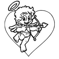 Dessin à colorier: Cupidon (Personnages fantastiques et d'aventure) #196296 - Coloriages à Imprimer Gratuits