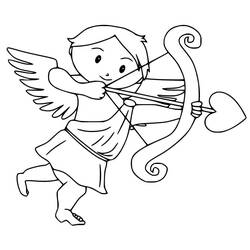 Dessin à colorier: Cupidon (Personnages fantastiques et d'aventure) #196297 - Coloriages à Imprimer Gratuits