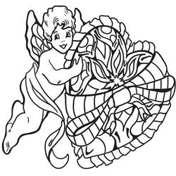 Dessin à colorier: Cupidon (Personnages fantastiques et d'aventure) #196298 - Coloriages à Imprimer Gratuits