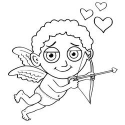 Dessin à colorier: Cupidon (Personnages fantastiques et d'aventure) #196300 - Coloriages à Imprimer Gratuits