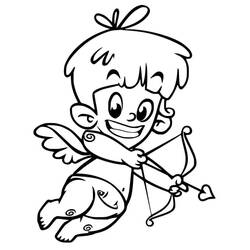 Dessin à colorier: Cupidon (Personnages fantastiques et d'aventure) #196301 - Coloriages à Imprimer Gratuits