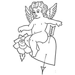 Dessin à colorier: Cupidon (Personnages fantastiques et d'aventure) #196302 - Coloriages à Imprimer Gratuits