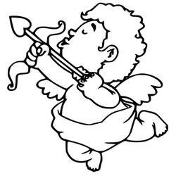 Dessin à colorier: Cupidon (Personnages fantastiques et d'aventure) #196303 - Coloriages à Imprimer Gratuits