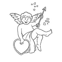 Dessin à colorier: Cupidon (Personnages fantastiques et d'aventure) #196304 - Coloriages à Imprimer Gratuits