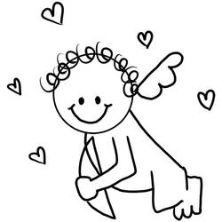 Dessin à colorier: Cupidon (Personnages fantastiques et d'aventure) #196305 - Coloriages à Imprimer Gratuits