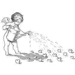 Dessin à colorier: Cupidon (Personnages fantastiques et d'aventure) #196306 - Coloriages à Imprimer Gratuits