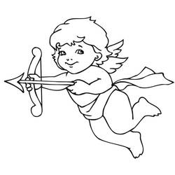 Dessin à colorier: Cupidon (Personnages fantastiques et d'aventure) #196308 - Coloriages à Imprimer Gratuits