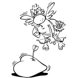 Dessin à colorier: Cupidon (Personnages fantastiques et d'aventure) #196309 - Coloriages à Imprimer Gratuits