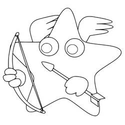 Dessin à colorier: Cupidon (Personnages fantastiques et d'aventure) #196313 - Coloriages à Imprimer Gratuits