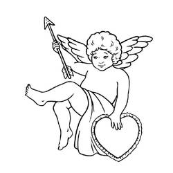 Dessin à colorier: Cupidon (Personnages fantastiques et d'aventure) #196315 - Coloriages à Imprimer Gratuits