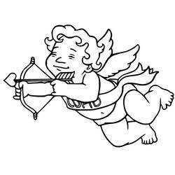 Dessin à colorier: Cupidon (Personnages fantastiques et d'aventure) #196316 - Coloriages à Imprimer Gratuits