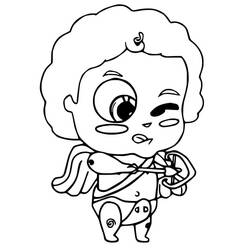 Dessin à colorier: Cupidon (Personnages fantastiques et d'aventure) #196317 - Coloriages à Imprimer Gratuits