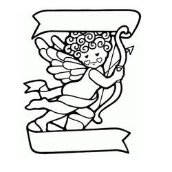 Dessin à colorier: Cupidon (Personnages fantastiques et d'aventure) #196318 - Coloriages à Imprimer Gratuits