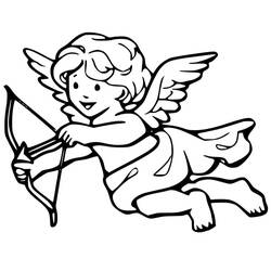 Dessin à colorier: Cupidon (Personnages fantastiques et d'aventure) #196319 - Coloriages à Imprimer Gratuits
