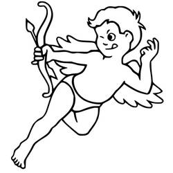 Dessin à colorier: Cupidon (Personnages fantastiques et d'aventure) #196322 - Coloriages à Imprimer Gratuits
