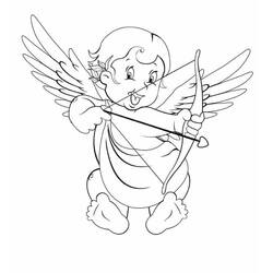 Dessin à colorier: Cupidon (Personnages fantastiques et d'aventure) #196324 - Coloriages à Imprimer Gratuits